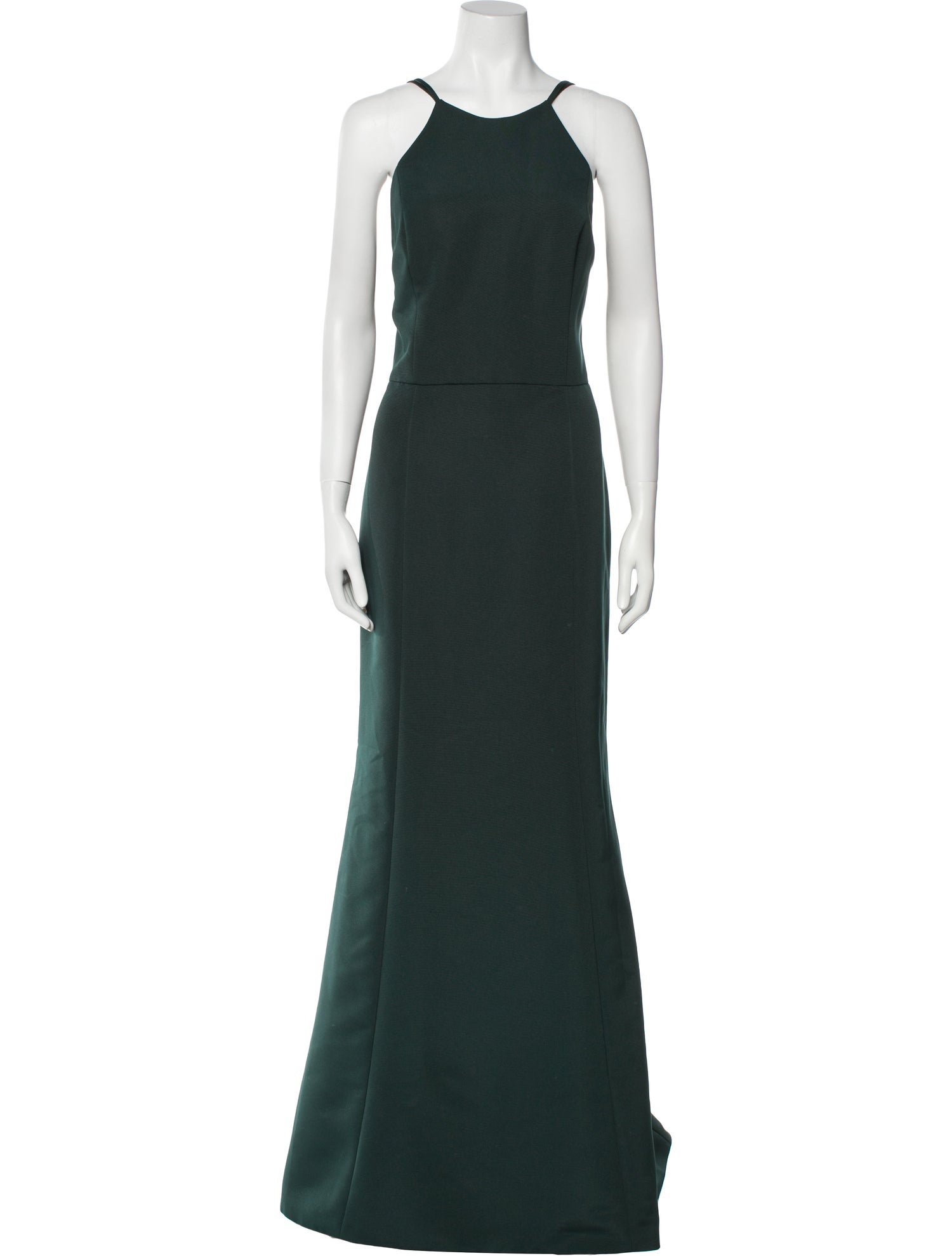 Amsale Scoop Neck Long Dress